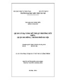 Luận văn Thạc sĩ Quản lý đô thị và công trình: Quản lý hạ tầng kỹ thuật phường Yết Kiêu, quận Hà Đông