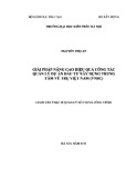 Luận văn Thạc sĩ Quản lý đô thị và công trình: Giải pháp nâng cao hiệu quả công tác Quản lý dự án đầu tư xây dựng Trung tâm Vũ trụ Việt Nam (VNSC)