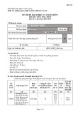 Đề thi kết thúc học phần học kì 2 môn Nhập môn học tập thực địa năm 2023-2024