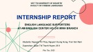 Internship report: English language supporters at AM English center Ho Chi Minh branch