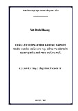 Luận văn Thạc sĩ Quản lý kinh tế: Quản lý chương trình đào tạo và phát triển nguồn nhân lực tại Công ty cổ phần Dịch vụ Dầu khí  PTSC Quảng Ngãi