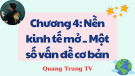 Bài giảng Kinh tế vĩ mô - Chương 4: Nền kinh tế mở - Một số vấn đề cơ bản