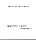 Đề cương ôn tập Vật lý điện tử - Đại học Bách Khoa Hà Nội