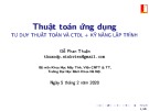 Bài giảng Thuật toán ứng dụng - Đỗ Phan Thuận