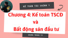 Bài giảng Kế toán tài chính 1 - Chương 4: Kế toán tài sản cố định và bất động sản đầu tư