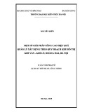 Luận văn Thạc sĩ Quản lý đô thị và công trình: Một số giải pháp nâng cao hiệu quả quản lý xây dựng theo quy hoạch khu Đô thị Kim Văn - Kim Lũ, Hoàng Mai, Hà Nội