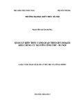 Luận văn Thạc sĩ Quản lý đô thị và công trình: Quản lý kiến trúc cảnh quan theo quy hoạch khu chung cư Nguyễn Công Trứ - Hà Nội