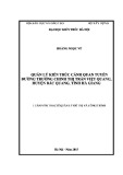 Luận văn Thạc sĩ Quản lý đô thị và công trình: Quản lý kiến trúc cảnh quan tuyến đường Trường Chinh thị trấn Việt Quang, huyện Bắc Quang, tỉnh Hà Giang