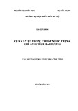 Luận văn Thạc sĩ Quản lý đô thị và công trình: Quản lý hệ thống thoát nước thị xã Chí Linh - tỉnh Hải Dương