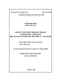 Luận văn Thạc sĩ Quản lý đô thị và công trình: Quản lý xây dựng theo quy hoạch về kiến trúc cảnh quan khu du lịch văn hóa Sóc Sơn “Khu 3