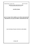 Luận văn Thạc sĩ Quản lý đô thị và công trình: Quản lý khai thác không gian công cộng khu đô thị mới Mỗ Lao, quận Hà Đông, thành phố Hà Nội