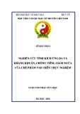 Luận văn Thạc sĩ Y học: Nghiên cứu tính kích ứng da và kháng khuẩn, chống viêm, giảm ngứa của chế phẩm TAD trên thực nghiệm