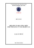 Luận án Tiến sĩ Văn hóa học: Biến đổi văn hóa nông thôn tỉnh Vĩnh Long từ năm 1986 đến nay