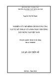 Luận án Tiến sĩ Quản lý xây dựng: Nghiên cứu mô hình chuỗi cung ứng vật tư kỹ thuật của nhà thầu thi công xây dựng tại Việt Nam