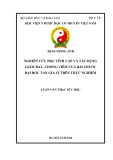 Luận văn Thạc sĩ Y học: Nghiên cứu độc tính cấp và tác dụng giảm đau, chống viêm của bài thuốc Bại độc tán gia vị trên thực nghiệm