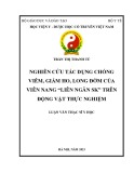 Luận văn Thạc sĩ Y học: Nghiên cứu tác dụng chống viêm, giảm ho, long đờm của viên nang “Liên Ngân SK” trên động vật thực nghiệm