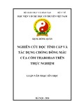 Luận văn Thạc sĩ Y học: Nghiên cứu độc tính cấp và tác dụng chống đông máu của cốm Tharodas trên thực nghiệm