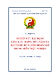 Luận văn Thạc sĩ Y học: Nghiên cứu tác dụng tăng lưu lượng máu não của bài thuốc Bổ dương hoàn ngũ thang trên thực nghiệm