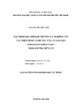 Luận án Tiến sĩ Khoa học cây trồng: Xác định đặc điểm di truyền và nghiên cứu các biện pháp canh tác cây cà gai leo (Solanum procumbens Lour.) theo hướng hữu cơ