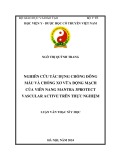 Luận văn Thạc sĩ Y học: Nghiên cứu tác dụng chống đông máu và chống xơ vữa động mạch của viên nang Mantra 3Protect Vascular Active trên thực nghiệm