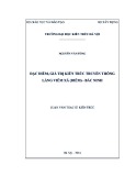 Luận văn Thạc sĩ Kiến trúc: Đặc điểm, giá trị kiến trúc truyền thống làng Viêm Xá (Dièm) - Bắc Ninh