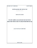 Luận văn Thạc sĩ Kiến trúc: Tổ chức không gian sinh kế cho người thu nhập thấp trong nhà ở xã hội thành phố Hà Nội