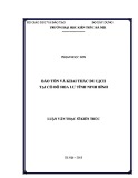 Luận văn Thạc sĩ Kiến trúc: Bảo tồn và khai thác du lịch tại cố đô Hoa Lư tỉnh Ninh Bình