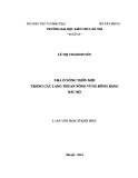 Luận văn Thạc sĩ Kiến trúc: Nhà ở nông thôn mới trong các làng thuần nông vùng đồng bằng Bắc Bộ