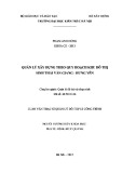 Luận văn Thạc sĩ Quản lý đô thị và công trình: Quản lý xây dựng theo quy hoạch khu đô thị sinh thái Văn Giang - Hưng Yên