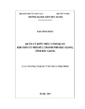 Luận văn Thạc sĩ Quản lý đô thị và công trình: Quản lý kiến trúc cảnh quan khu dân cư mới số 2, thành phố Bắc Giang, tỉnh Bắc Giang