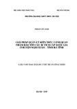 Luận văn Thạc sĩ Quản lý đô thị và công trình: Giải pháp quản lý kiến trúc cảnh quan nhằm bảo tồn các di tích cấp quốc gia ở huyện Nghi Xuân – Tỉnh Hà Tĩnh