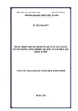 Luận văn Thạc sĩ Quản lý đô thị và công trình: Hoàn thiện một số nội dung quản lý dự án đầu tư xây dựng công trình tại Công ty cổ phần Tập đoàn Hà Đô