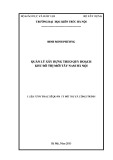 Luận văn Thạc sĩ Quản lý đô thị và công trình: Quản lý xây dựng theo quy hoạch khu đô thị mới Tây Nam Hà Nội