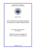 Tóm tắt Luận văn Thạc sĩ Quản trị kinh doanh: Tăng cường đào tạo cán bộ công đoàn tại Liên đoàn Lao động tỉnh Hải Dương