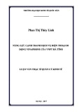 Luận văn Thạc sĩ Quản lý kinh tế: Năng lực cạnh tranh dịch vụ điện thoại di động Vinaphone của VNPT Hà Tĩnh