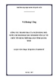 Luận văn Thạc sĩ Quản lý kinh tế: Công tác Thanh tra của Ngân hàng Nhà nước chi nhánh Quảng Ninh đối với các tổ chức tín dụng trên địa bàn tỉnh Quảng Ninh