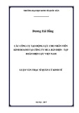 Luận văn Thạc sĩ Quản lý kinh tế: Các công cụ tạo động lực cho nhân viên kinh doanh tại công ty mua bán điện - Tập đoàn Điện lực Việt Nam