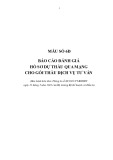 Mẫu số 6D - Báo cáo đánh giá hồ sơ dự thầu qua mạng cho gói thầu dịch vụ tư vấn