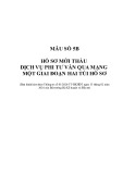 Mẫu số 5B: Hồ sơ mời thầu dịch vụ phi tư vấn qua mạng một giai đoạn hai túi hồ sơ(Ban hành kèm theo Thông tư số 01/2024/TT-BKHĐT)