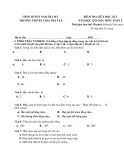 Đề thi giữa học kì 1 môn Toán lớp 8 năm 2024-2025 có đáp án - Trường PTDTBT THCS Trà Tập, Nam Trà My
