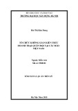 Tóm tắt Luận án Tiến sĩ Kiến trúc: Tổ chức không gian kiến trúc doanh trại quân đội tại các đảo Việt Nam