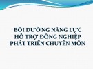 Bài giảng Bồi dưỡng năng lực hỗ trợ đồng nghiệp phát triển chuyên môn