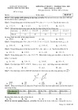 Đề thi học kì 1 môn Toán lớp 12 năm 2024-2025 - Trường THPT Nguyễn Trãi, Quảng Nam