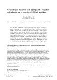 Cơ chế truyền dẫn chính sách tiền tệ xanh - Thực tiễn một số quốc gia và khuyến nghị đối với Việt Nam