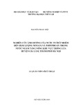 Luận án Tiến sĩ Kỹ thuật: Nghiên cứu ảnh hưởng của nước tưới ô nhiễm đến hàm lượng nitơ (N) và phốt pho (P) trong nước ngầm tầng nông khu vực trồng lúa huyện Gia Lâm, thành phố Hà Nội