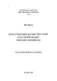 Luận án Tiến sĩ Quản lý giáo dục: Quản lý hoạt động dạy học trực tuyến ở các trường đại học trong bối cảnh hiện nay