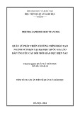 Tóm tắt Luận án Tiến sĩ Quản lý giáo dục: Quản lý phát triển chương trình đào tạo ngành Sư phạm tại Đại học Quốc gia Lào đáp ứng yêu cầu đổi mới giáo dục hiện nay