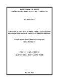 Tóm tắt Luận án Tiến sĩ Quản lý khoa học và công nghệ: Chính sách thúc đẩy sự phát triển của loại hình doanh nghiệp spin-off trong các trường đại học