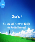 Bài giảng Đạo đức kinh doanh: Chương 4 - Các khía cạnh và lĩnh vực thể hiện của đạo đức kinh doanh