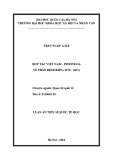 Tóm tắt Luận án Tiến sĩ Quốc tế học: Hợp tác Việt Nam - Indonesia về phân định biển (1978-2023)